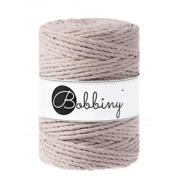 Bobbiny Makramee Kordel 3PLY 5 mm - Beige